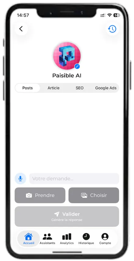 Paisible AI — content creation and publishing