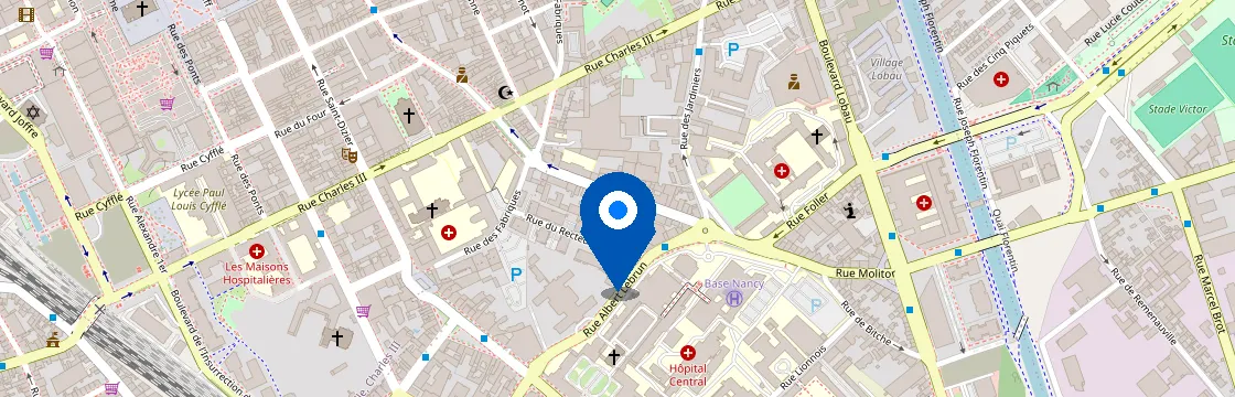 Carte et itinéraire - 18 Rue de la Salle, 54000 Nancy, France