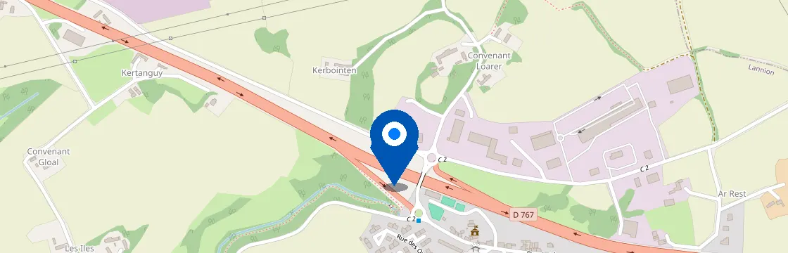 Carte et itinéraire - Z. A de, 22300 Lannion, France