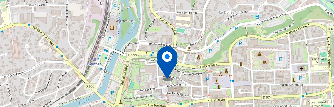 Carte et itinéraire - 10 Rue de la Poterne, 50000 Saint-Lô, France