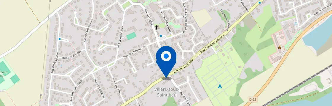 Carte et itinéraire - 6bis Rue de l'Église, 60340 Villers-Sous-Saint-Leu, France