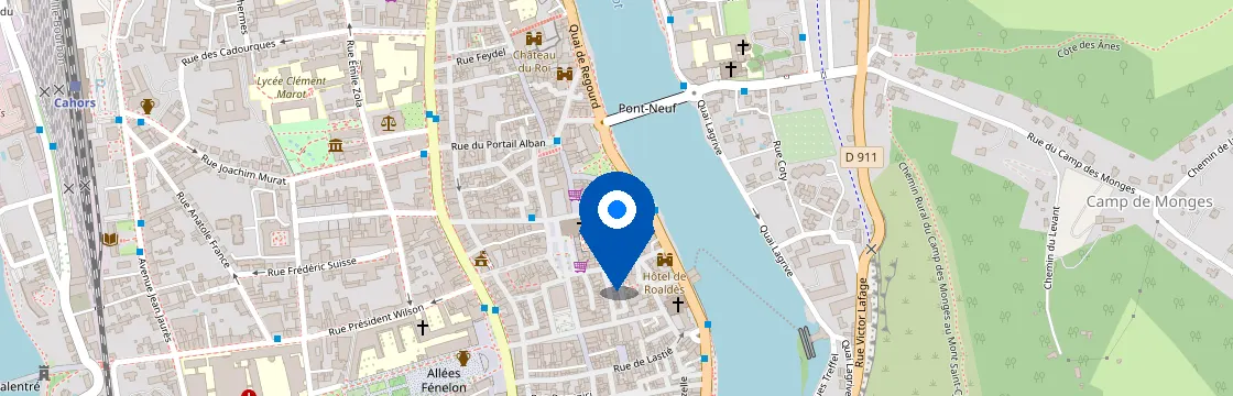 Carte et itinéraire - 82 Rue Daurade, 46000 Cahors, France