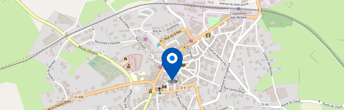 Carte et itinéraire - 13 Bd du N, 43500 Craponne-sur-Arzon, France