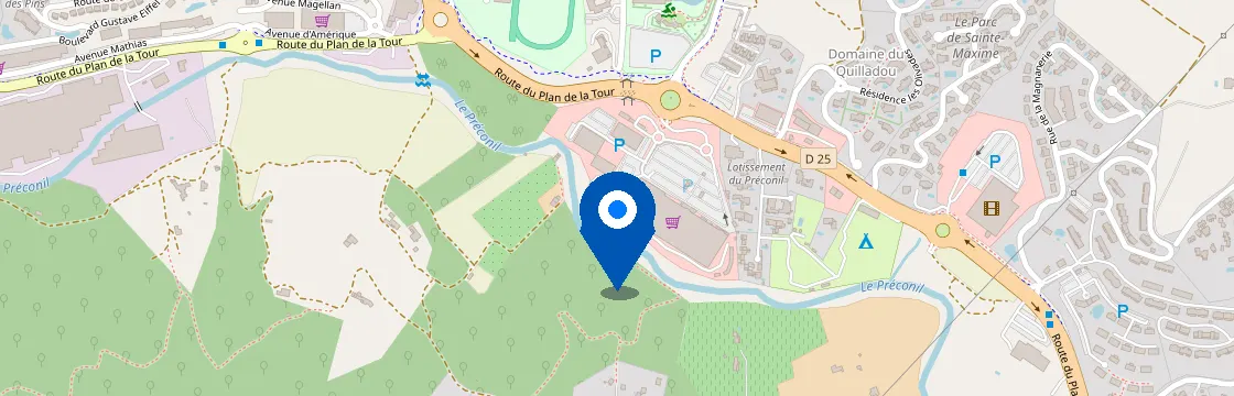 Carte et itinéraire - 164 Rte du Plan de la Tour, 83120 Sainte-Maxime, France