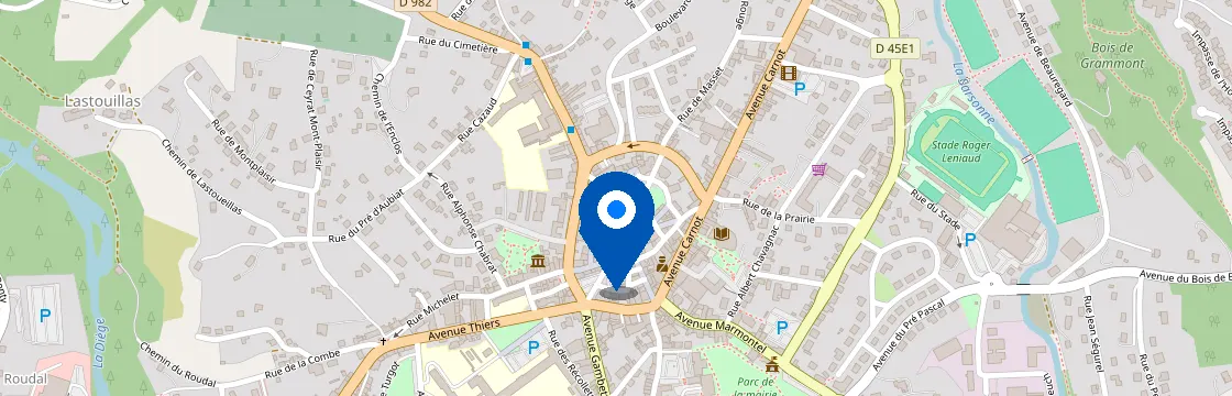 Carte et itinéraire - 14 Rue du 4 Septembre, 19200 Ussel, France