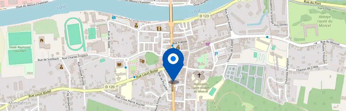 Carte et itinéraire - 19 Rue Georges Decroze, 60700 Pont-Sainte-Maxence, France