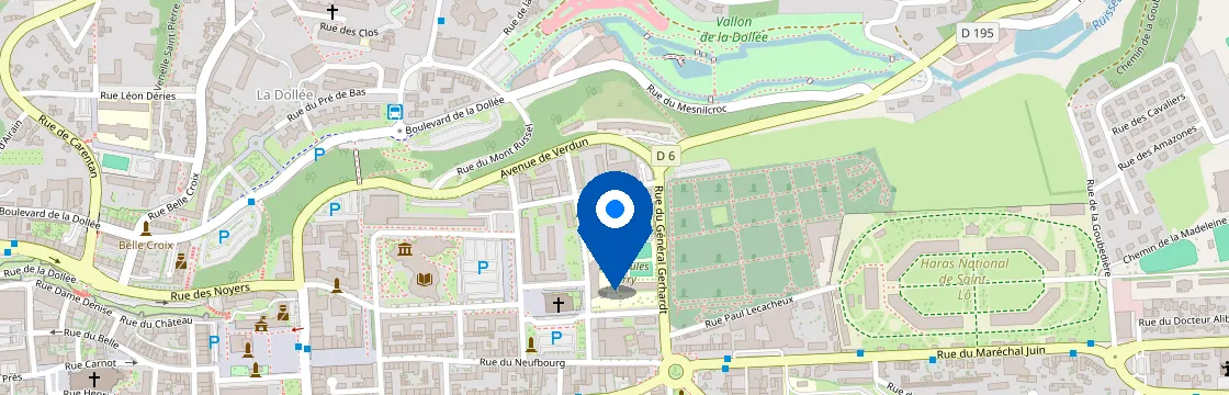 Carte et itinéraire - 6 Rue de la Libération, 50000 Saint-Lô, France