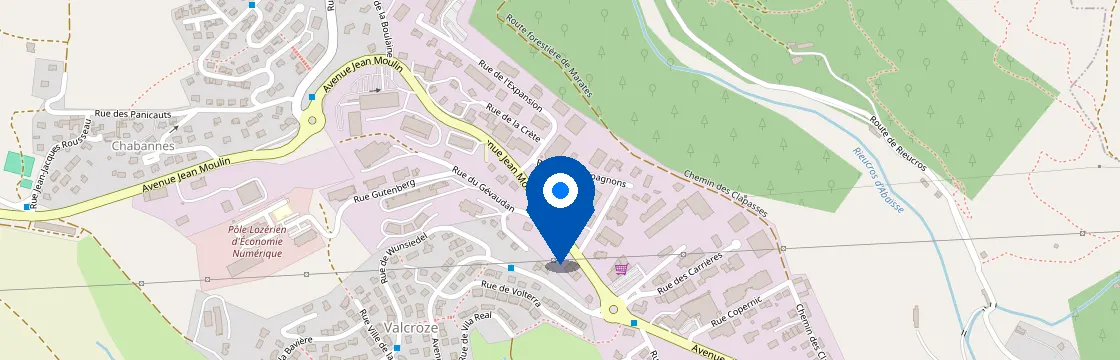Carte et itinéraire - Route de Chabrits ZA, 48000 Mende, France