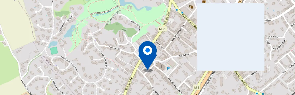 Carte et itinéraire - 91 Rue de Lille, 59420 Mouvaux, France