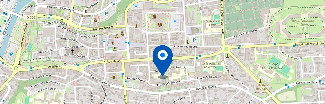 Carte et itinéraire - 8 Rue de la Barque, 50000 Saint-Lô, France