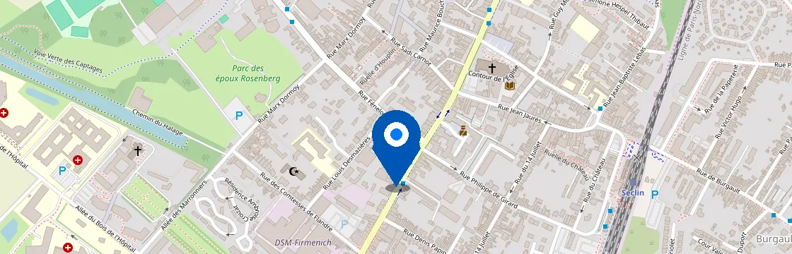 Carte et itinéraire - 14 Rue Fénelon, 59113 Seclin, France