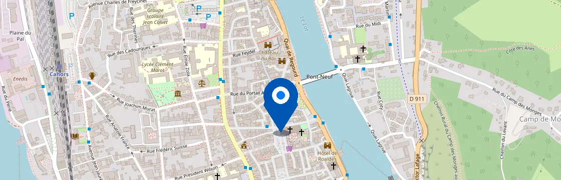 Carte et itinéraire - 3 Pl. de la Libération, 46000 Cahors, France