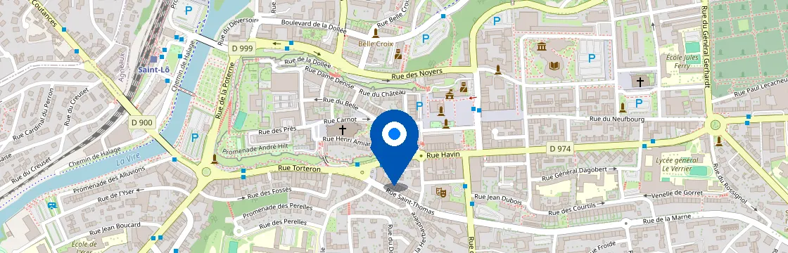 Carte et itinéraire - 11 Rue du Belle, 50000 Saint-Lô, France