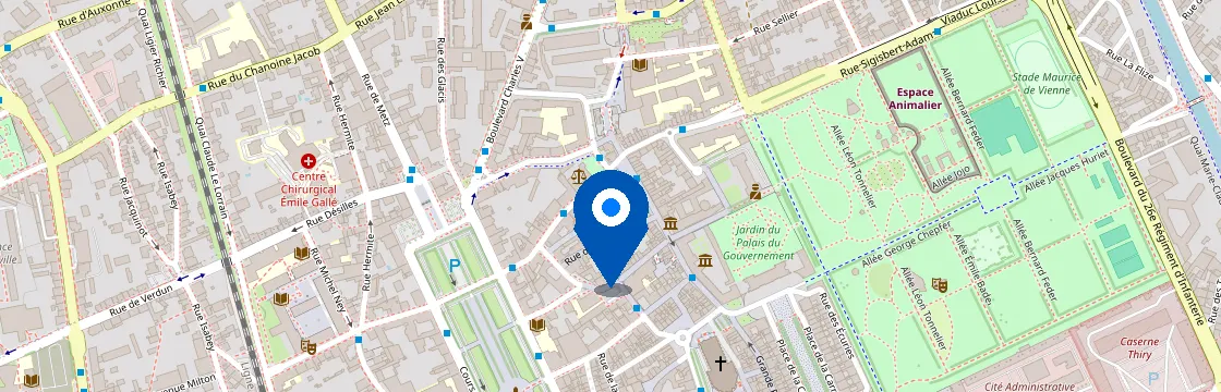 Carte et itinéraire - 10 Rue du Petit Bourgeois, 54000 Nancy, France