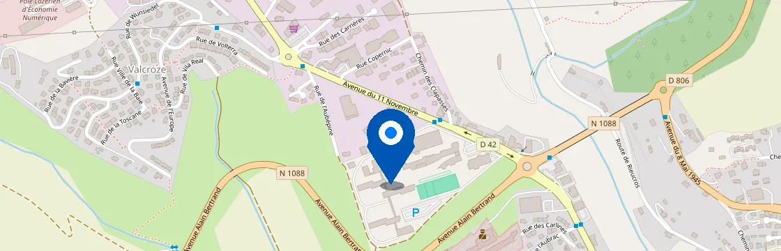 Carte et itinéraire - 54 Av. du 11 Novembre, 48000 Mende, France