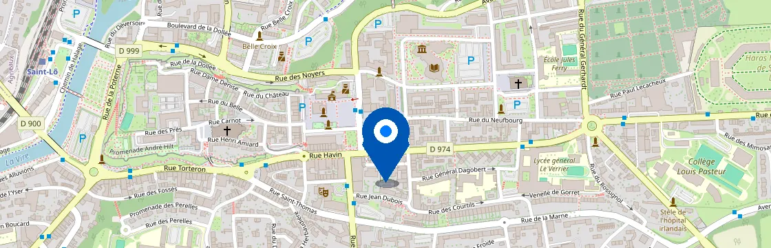 Carte et itinéraire - 18 Rue de Neufbourg, 50000 Saint-Lô, France