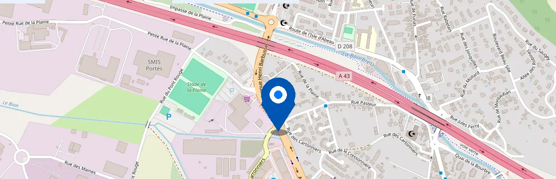 Carte et itinéraire - 28 Av. Henri Barbusse, 38300 Bourgoin-Jallieu, France