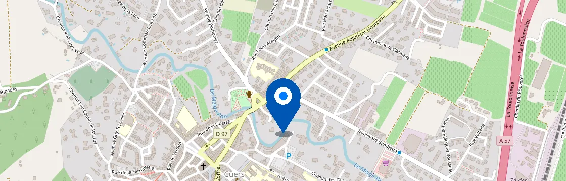 Carte et itinéraire - 1 Bd Gambetta, 83390 Cuers, France