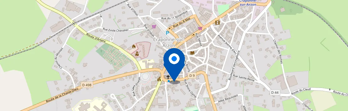 Carte et itinéraire - 40 Fbg Constant, 43500 Craponne-sur-Arzon, France