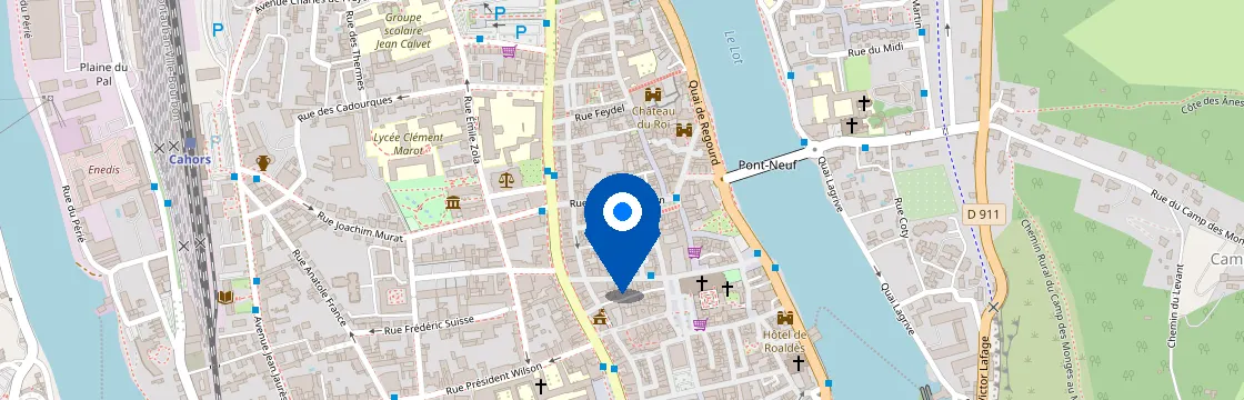Carte et itinéraire - 97 Rue du Portail Alban, 46000 Cahors, France