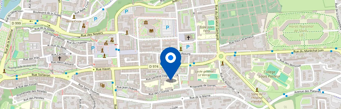 Carte et itinéraire - 54 Bis Rue de Neufbourg, 50000 Saint-Lô, France