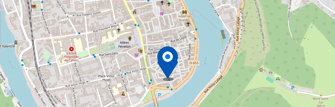 Carte et itinéraire - 8 Pl. Claude Rousseau, 46000 Cahors, France