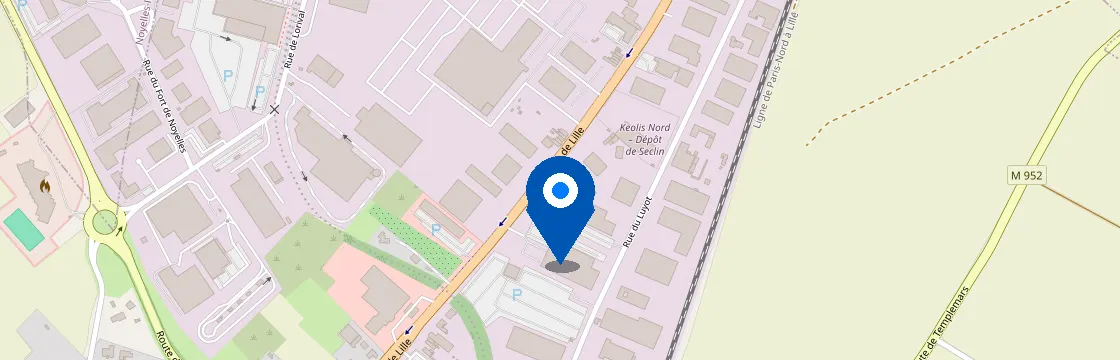 Carte et itinéraire - 44 bis Rte de Lille, 59113 Seclin, France
