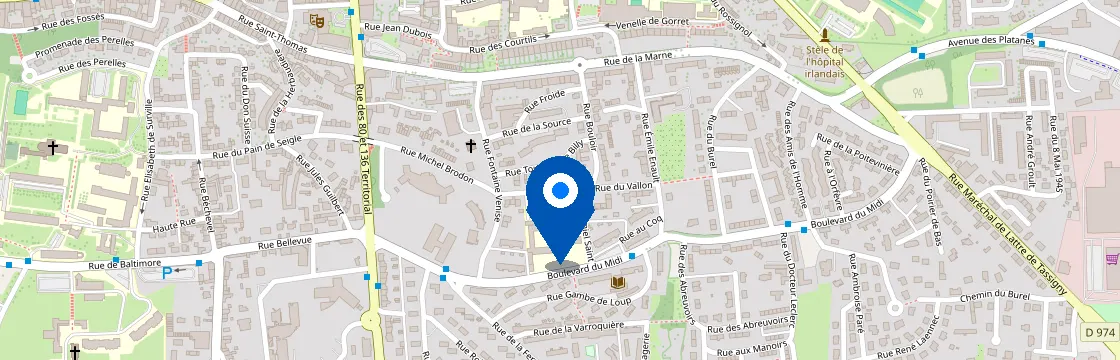 Carte et itinéraire - 13 Pl. Barbey d'Aurevilly, 50000 Saint-Lô, France