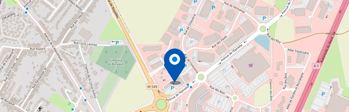 Carte et itinéraire - 481 Rue de l'Industrie, 59113 Seclin, France