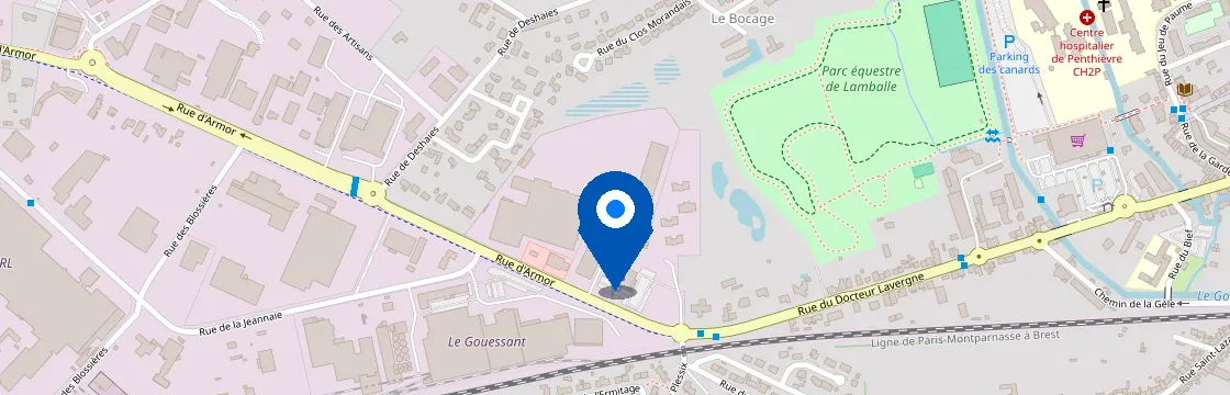 Carte et itinéraire - 16 Rue d'Armor Maroué, 22400 Lamballe-Armor, France