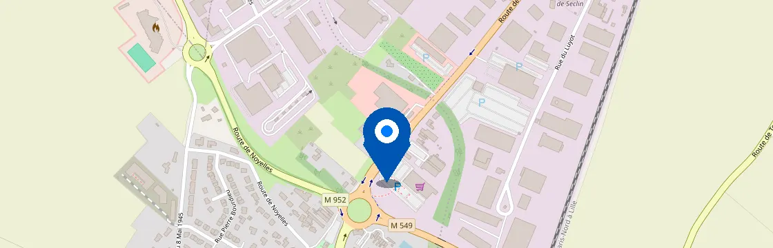 Carte et itinéraire - 15 Rte de Lille, 59113 Seclin, France