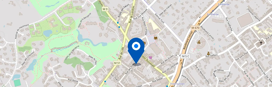 Carte et itinéraire - 6 Rue Régis Corselle, 59420 Mouvaux, France