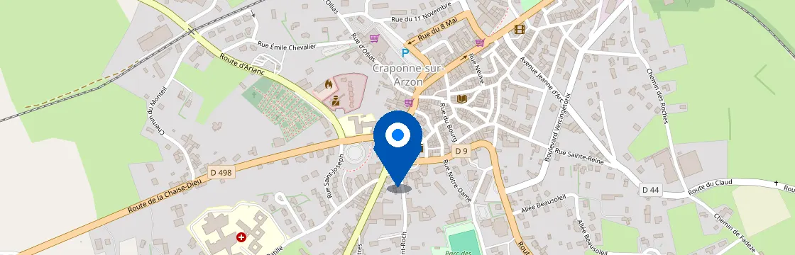 Carte et itinéraire - 7 Fbg Constant, 43500 Craponne-sur-Arzon, France