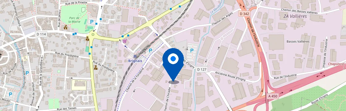 Carte et itinéraire - 16 Rte d'Irigny, 69530 Brignais, France