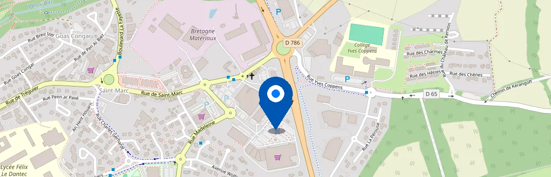 Carte et itinéraire - Zone Commerciale Le Lion de, 22300 Lannion, France