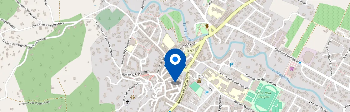 Carte et itinéraire - 9 Pl. Général de Gaulle, 83390 Cuers, France