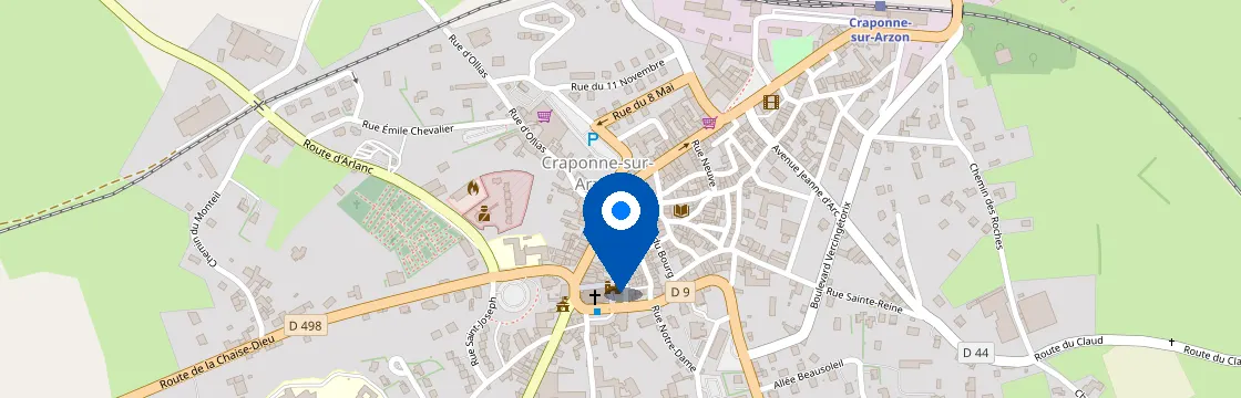 Carte et itinéraire - 4 Bd du N, 43500 Craponne-sur-Arzon, France