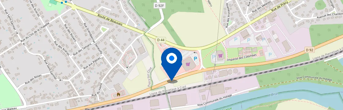 Carte et itinéraire - Rue de Précy, 60340 Villers-Sous-Saint-Leu, France