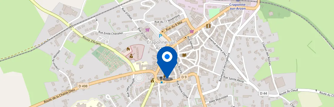 Carte et itinéraire - 2 Bd du N, 43500 Craponne-sur-Arzon, France