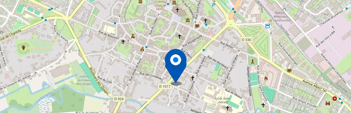 Carte et itinéraire - 10 Rue Saint-Jean, 60300 Senlis, France