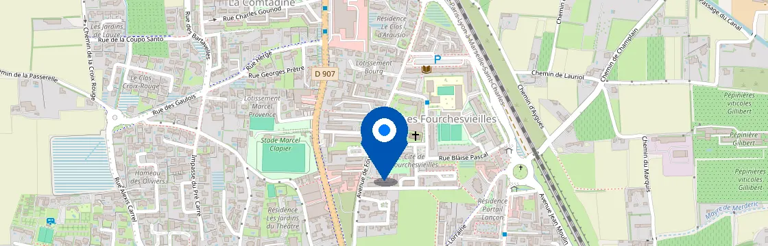 Carte et itinéraire - 352 Av. de Fourchesvieilles, 84100 Orange, France
