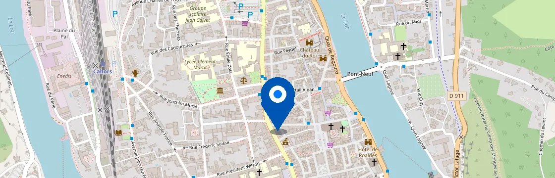 Carte et itinéraire - 29 Rue du Portail Alban, 46000 Cahors, France